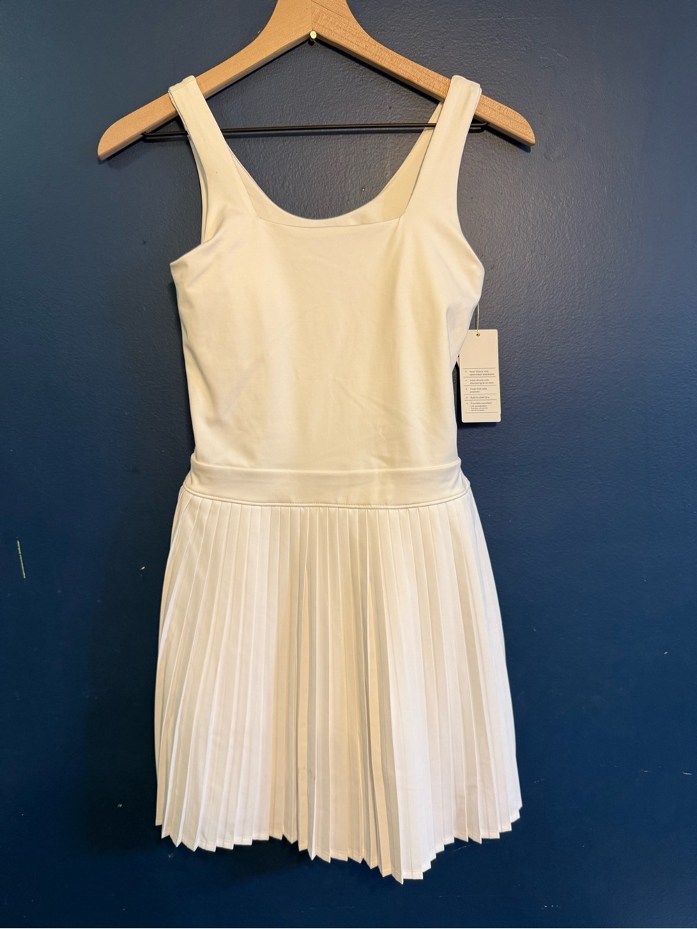 All in motion Athletic- WHITE Pleated Tank Dress